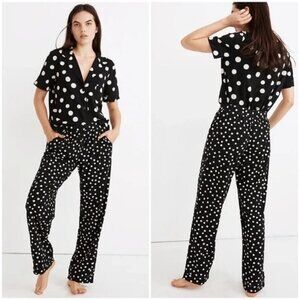 Madewell Inkwell Polka Dot Pajama Pants Small